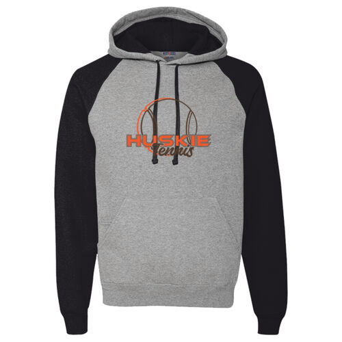 Unisex NuBlend® Colorblock Raglan Hoodie Thumbnail