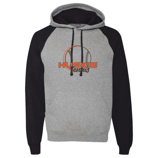 Unisex NuBlend® Colorblock Raglan Hoodie Thumbnail